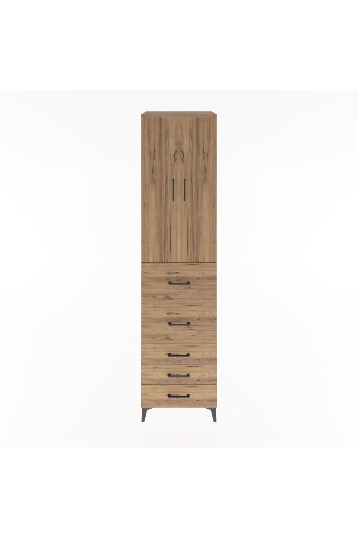 Hyperion Dolap 3 Raflı 5 Çekmeceli 2 Kapaklı 60x44x243 - S65M067V9B