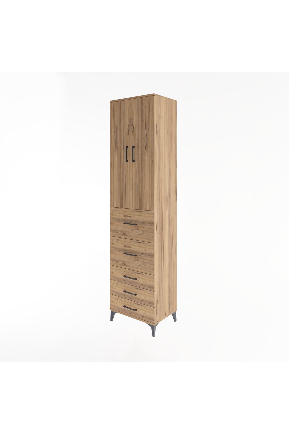 Hyperion Dolap 3 Raflı 5 Çekmeceli 2 Kapaklı 60x44x243 - S65M067V9B