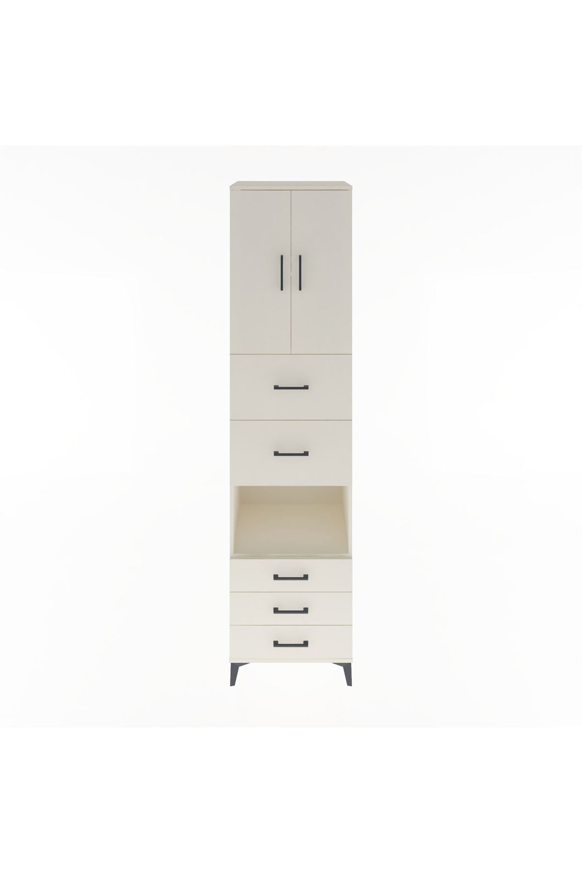 Hyperion Dolap 3 Raflı 5 Çekmeceli 2 Kapaklı 60x44x243 - S65M068V1B
