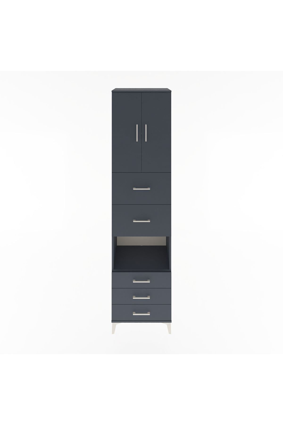 Hyperion Dolap 3 Raflı 5 Çekmeceli 2 Kapaklı 60x44x243 - S65M068V5B