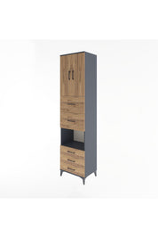 Hyperion Dolap 3 Raflı 5 Çekmeceli 2 Kapaklı 60x44x243 - S65M068V6B