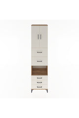 Hyperion Dolap 3 Raflı 5 Çekmeceli 2 Kapaklı 60x44x243