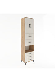 Hyperion Dolap 3 Raflı 5 Çekmeceli 2 Kapaklı 60x44x243 - S65M068V7B