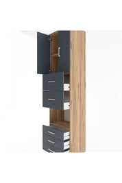Hyperion Dolap 3 Raflı 5 Çekmeceli 2 Kapaklı 60x44x243 - S65M068V8B