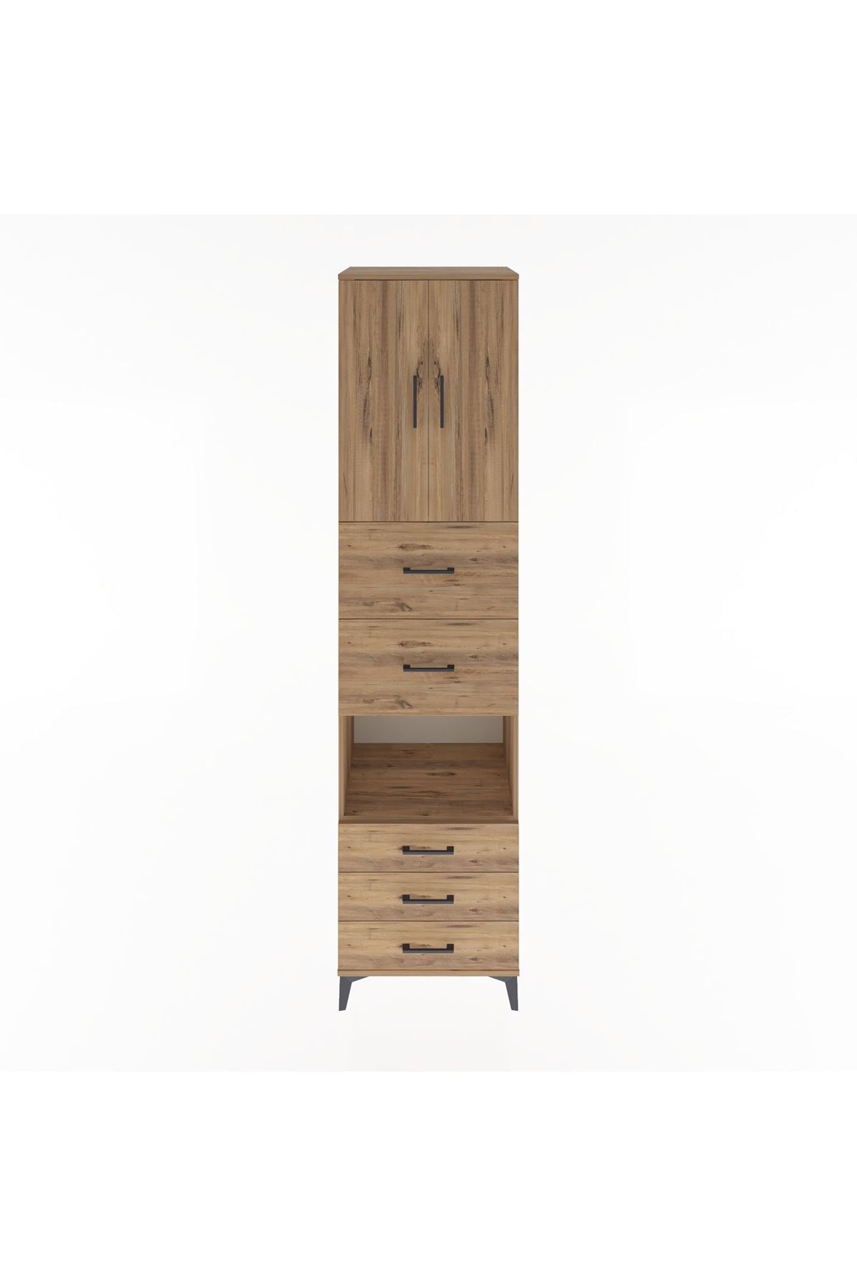 Hyperion Dolap 3 Raflı 5 Çekmeceli 2 Kapaklı 60x44x243 - S65M068V9B