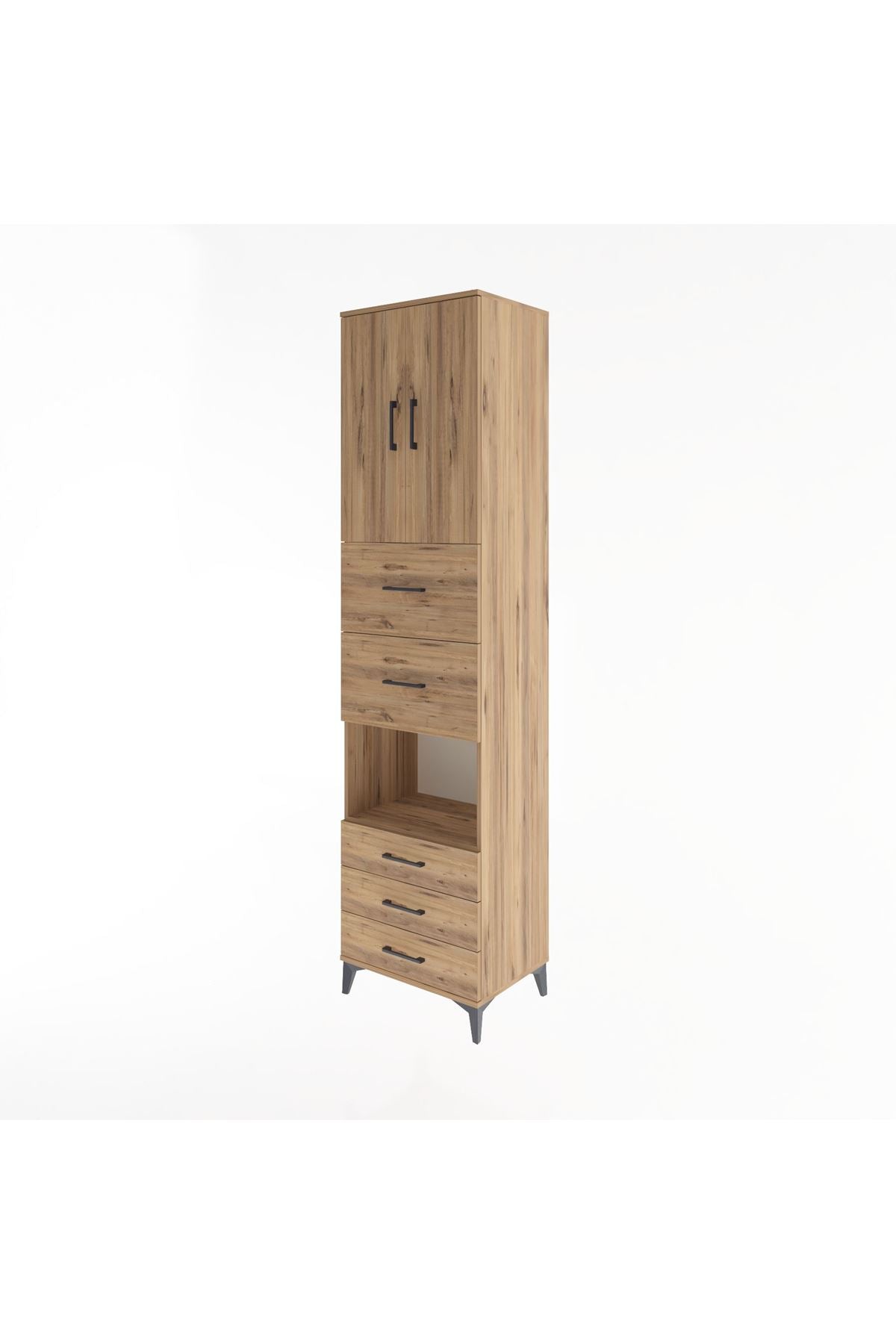 Hyperion Dolap 3 Raflı 5 Çekmeceli 2 Kapaklı 60x44x243 - S65M068V9B