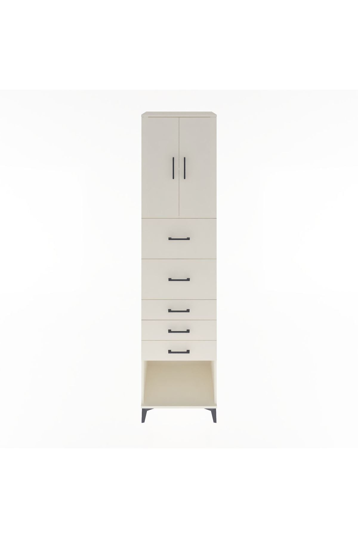 Hyperion Dolap 2 Raflı 5 Çekmeceli 2 Kapaklı 60x44x243 - S65M069V1B