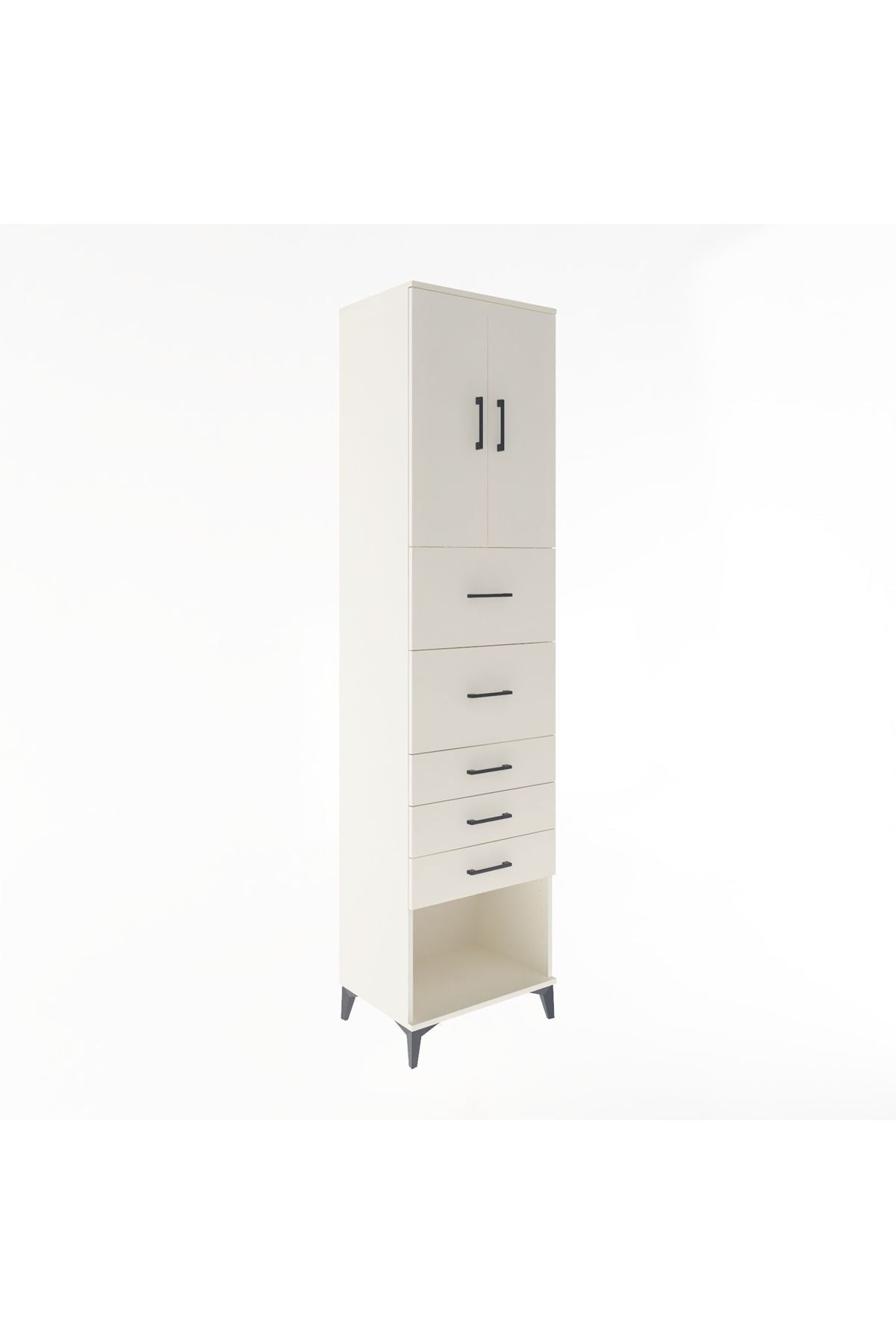 Hyperion Dolap 2 Raflı 5 Çekmeceli 2 Kapaklı 60x44x243 - S65M069V1B