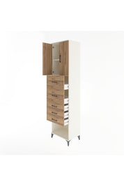 Hyperion Dolap 2 Raflı 5 Çekmeceli 2 Kapaklı 60x44x243 - S65M069V3B