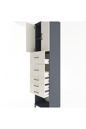 Hyperion Dolap 2 Raflı 5 Çekmeceli 2 Kapaklı 60x44x243 - S65M069V4B