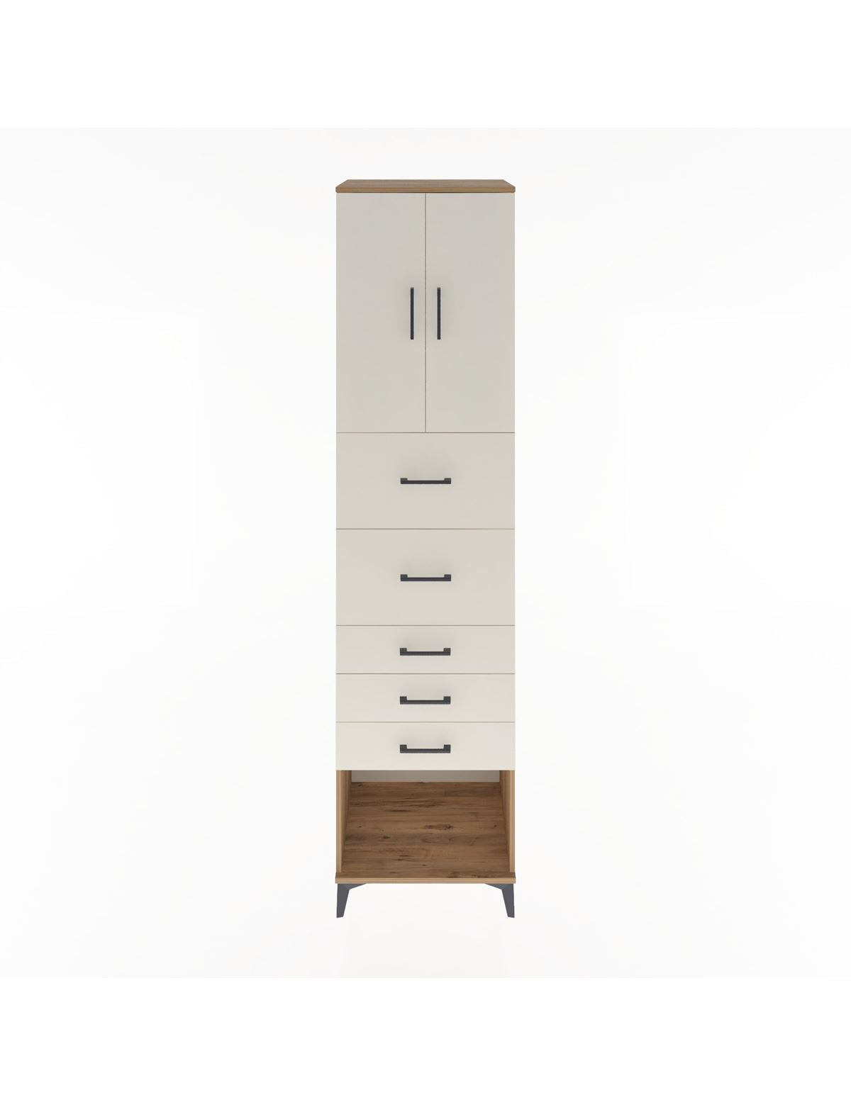 Hyperion Dolap 2 Raflı 5 Çekmeceli 2 Kapaklı 60x44x243 - S65M069V7B