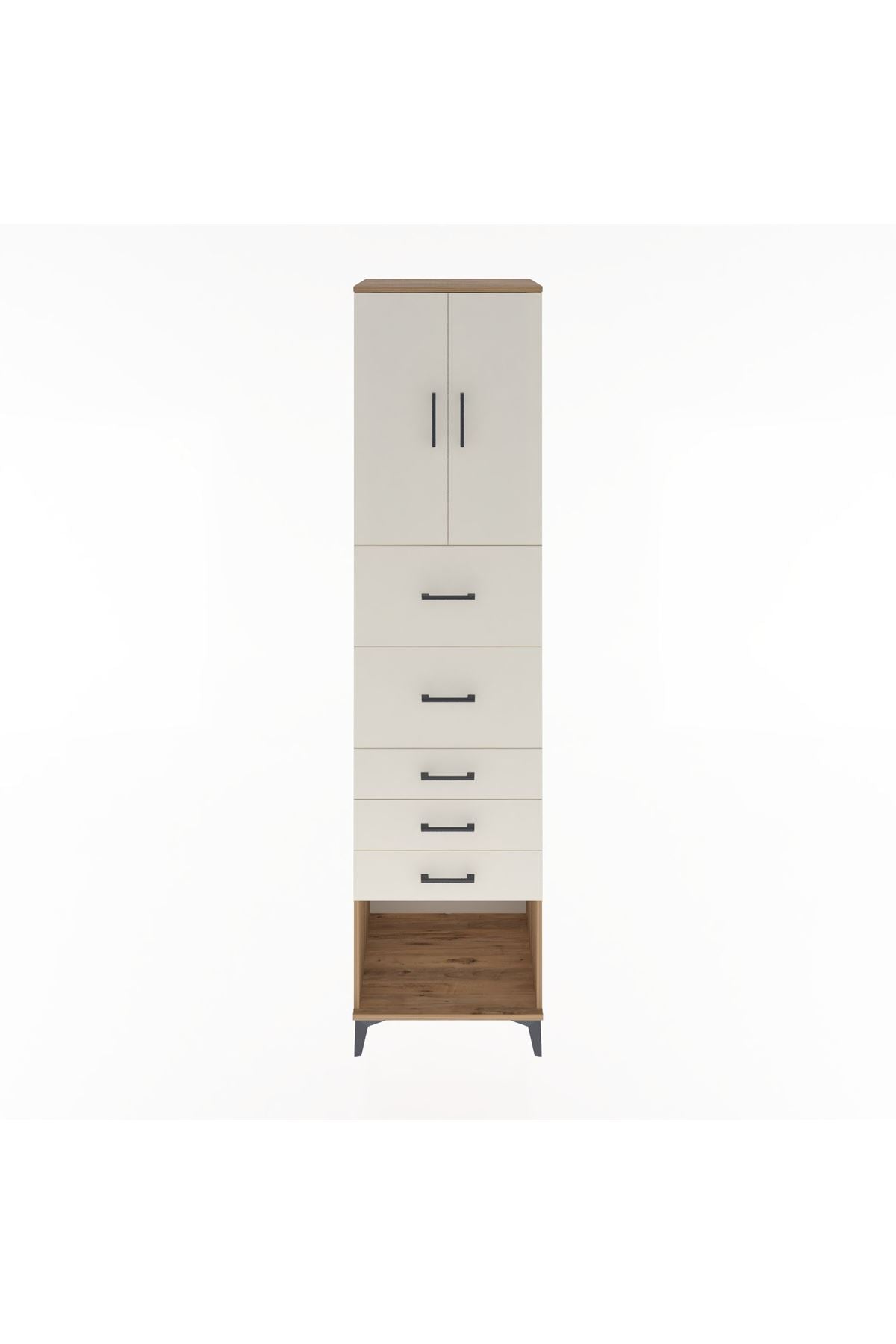Hyperion Dolap 2 Raflı 5 Çekmeceli 2 Kapaklı 60x44x243 - S65M069V7B