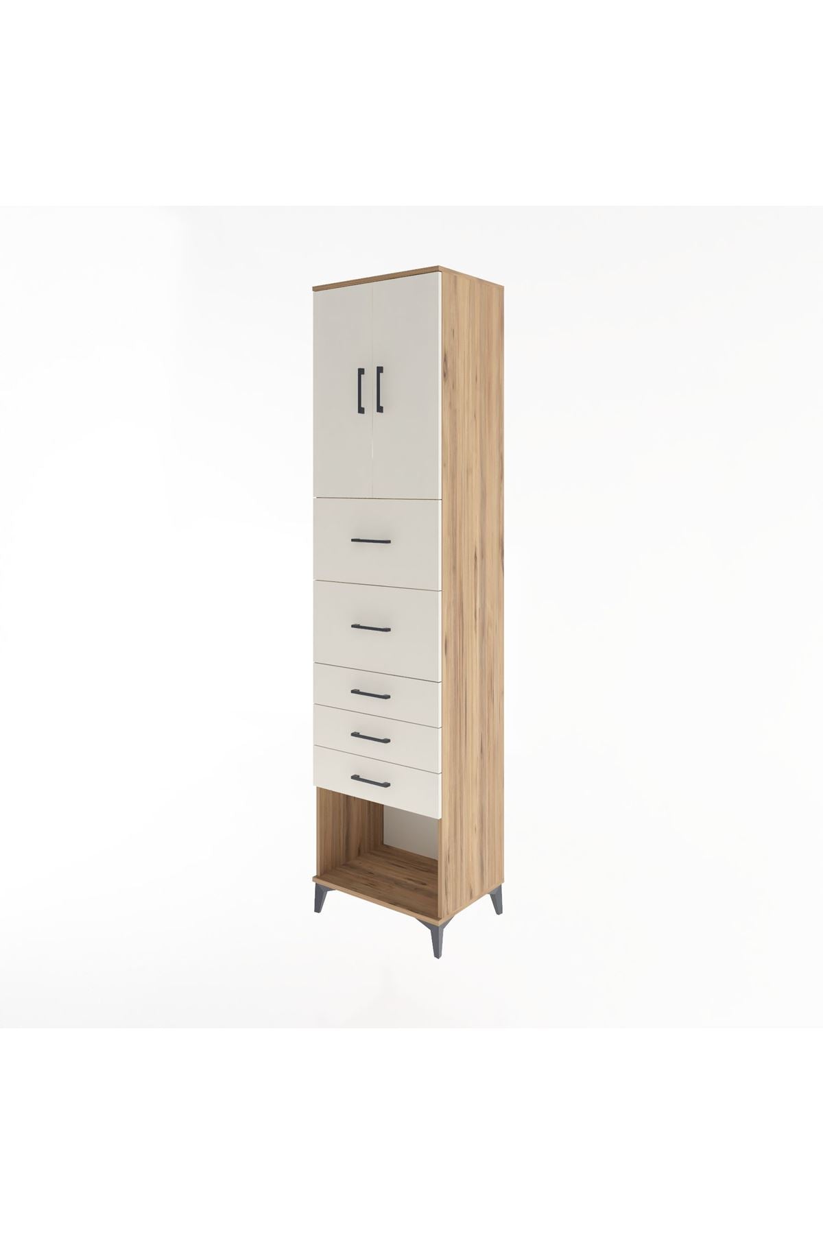 Hyperion Dolap 2 Raflı 5 Çekmeceli 2 Kapaklı 60x44x243 - S65M069V7B