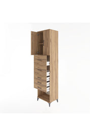 Hyperion Dolap 2 Raflı 5 Çekmeceli 2 Kapaklı 60x44x243 - S65M069V9B