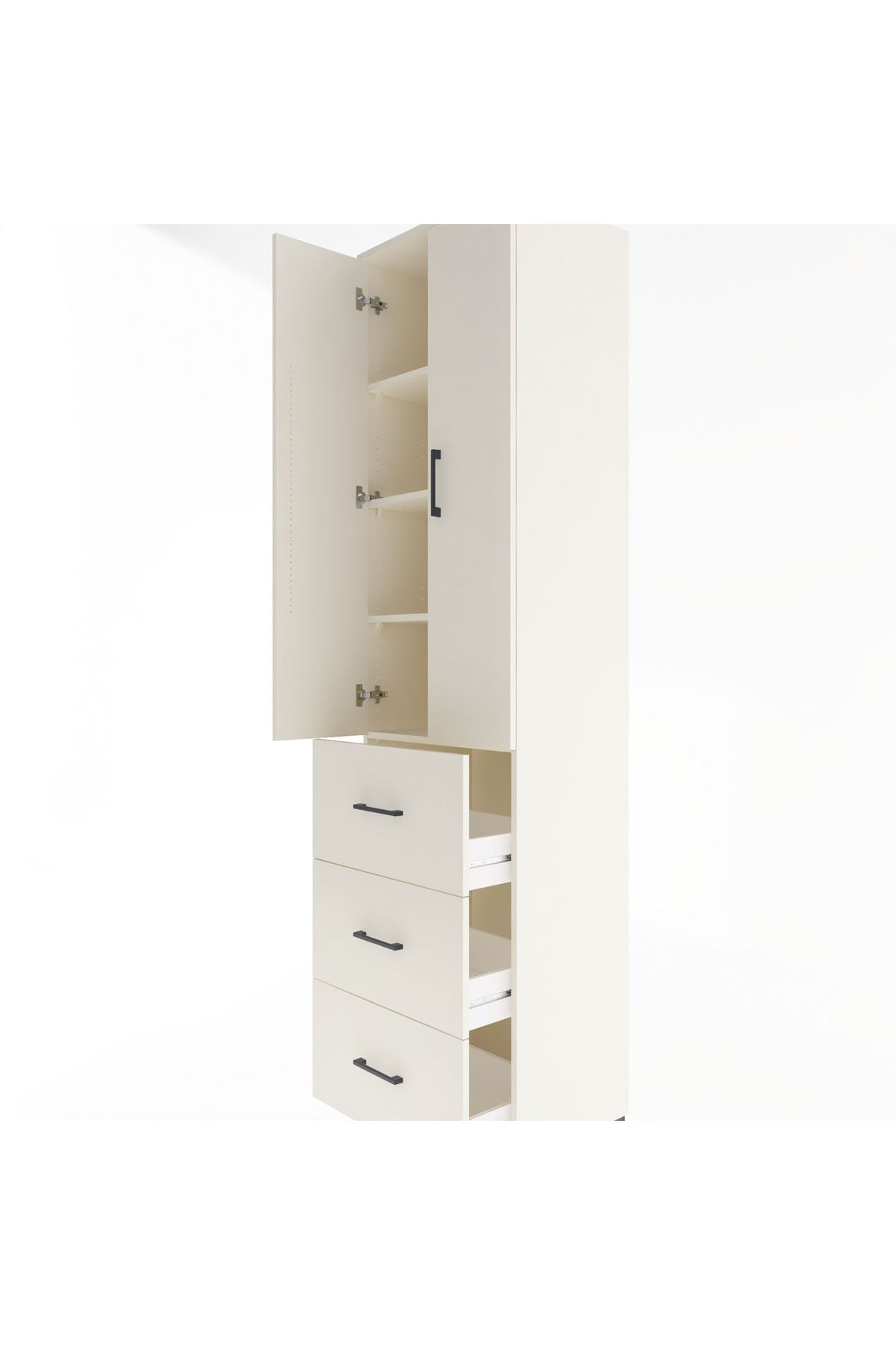 Hyperion Dolap 4 Raflı 3 Çekmeceli 2 Kapaklı 60x44x243 - S65M070V1B
