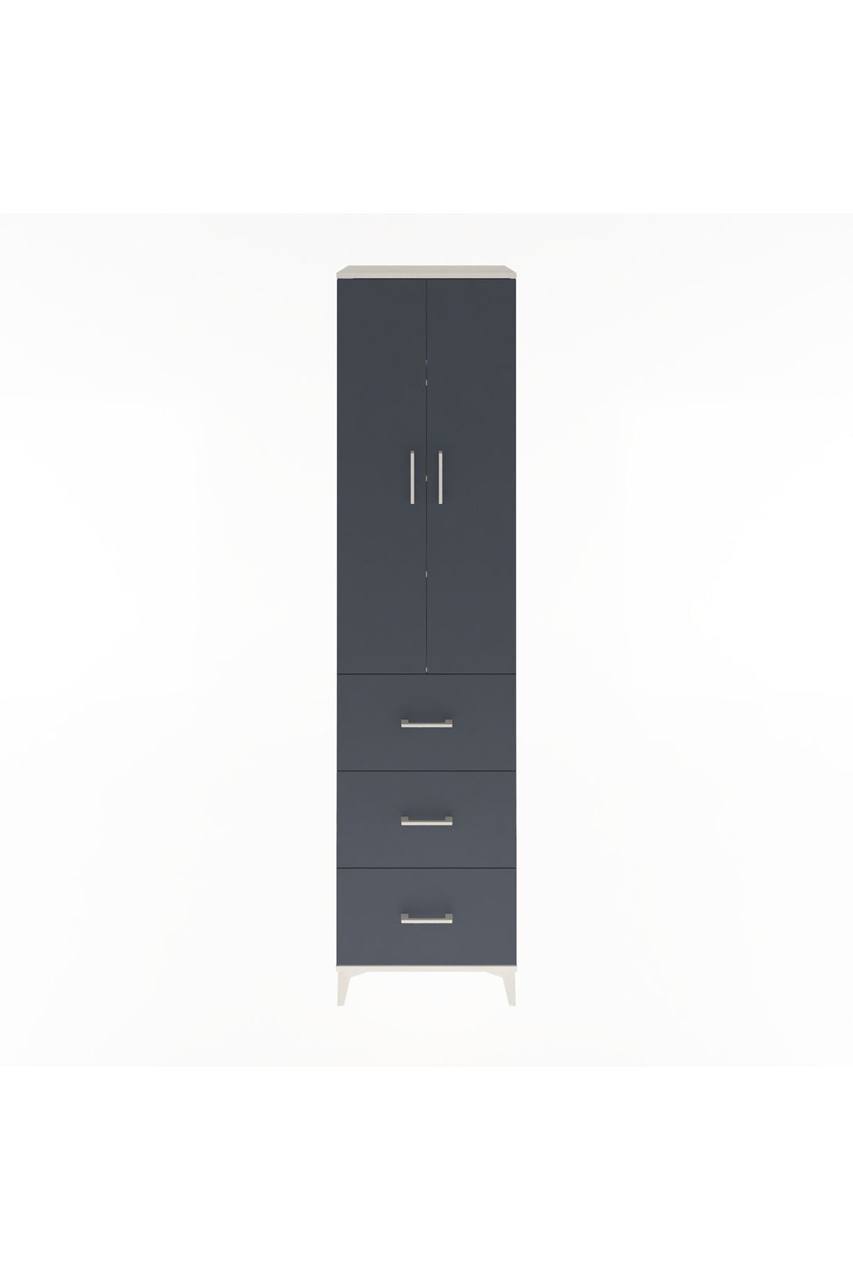 Hyperion Dolap 4 Raflı 3 Çekmeceli 2 Kapaklı 60x44x243 - S65M070V2B