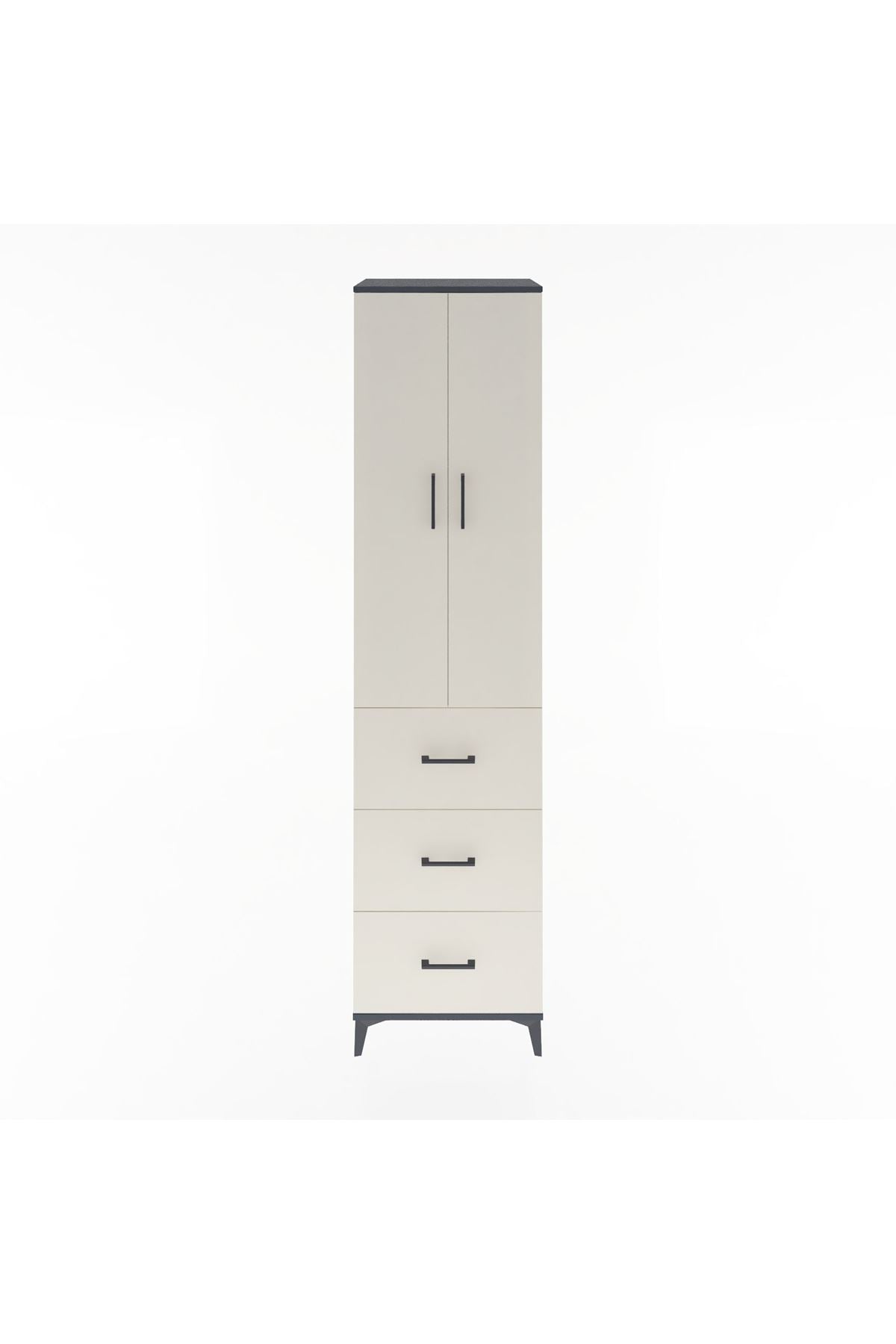 Hyperion Dolap 4 Raflı 3 Çekmeceli 2 Kapaklı 60x44x243 - S65M070V4B