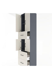 Hyperion Dolap 3 Raflı 3 Çekmeceli 4 Kapaklı 60x44x243 - S65M071V4B