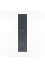 Hyperion Dolap 3 Raflı 3 Çekmeceli 4 Kapaklı 60x44x243