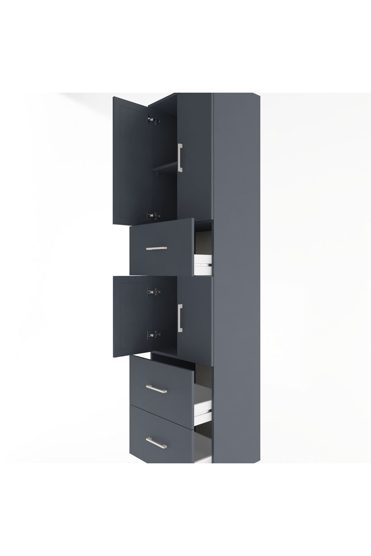 Hyperion Dolap 3 Raflı 3 Çekmeceli 4 Kapaklı 60x44x243 - S65M071V5B