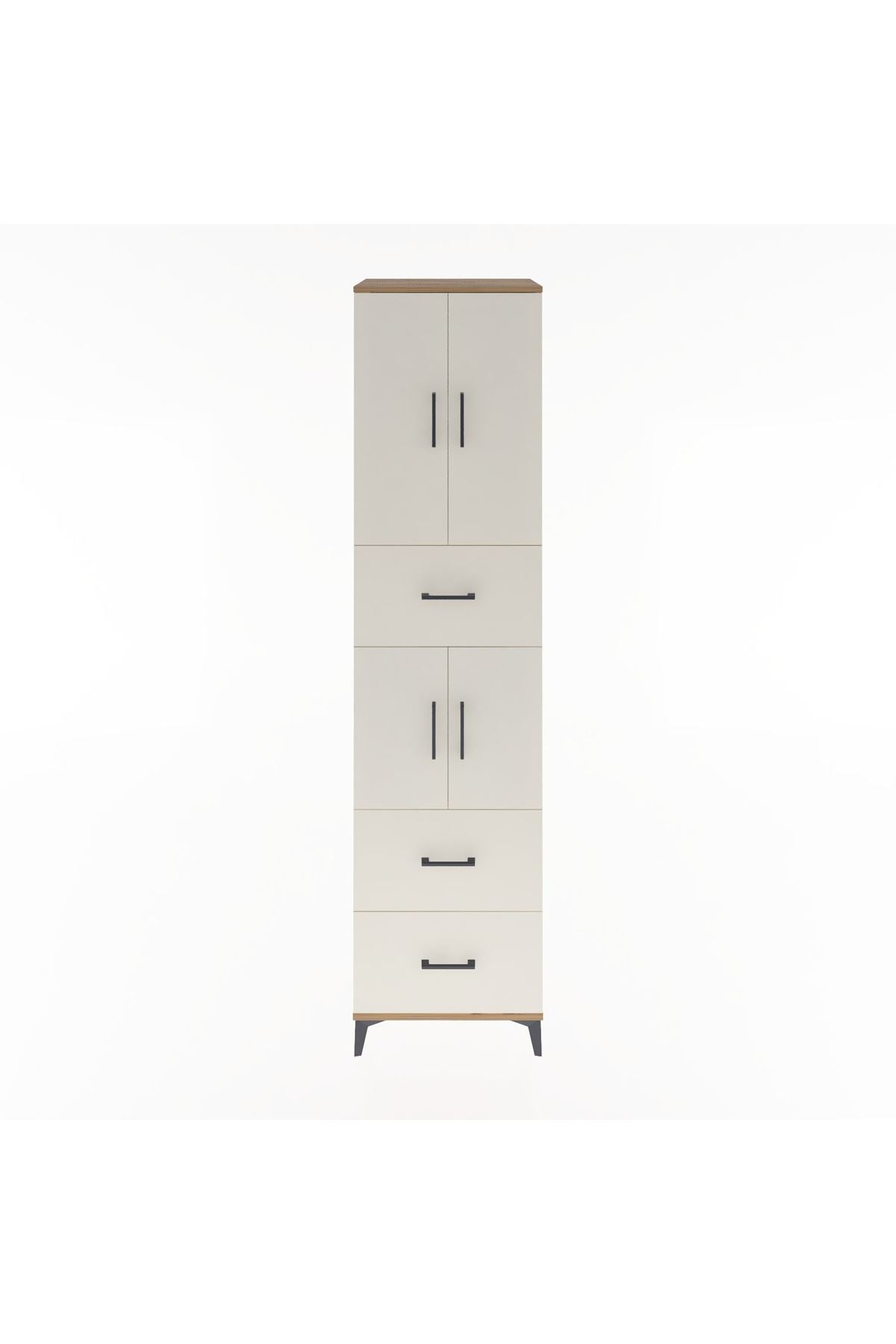 Hyperion Dolap 3 Raflı 3 Çekmeceli 4 Kapaklı 60x44x243 - S65M071V7B