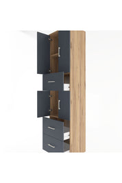 Hyperion Dolap 3 Raflı 3 Çekmeceli 4 Kapaklı 60x44x243 - S65M071V8B