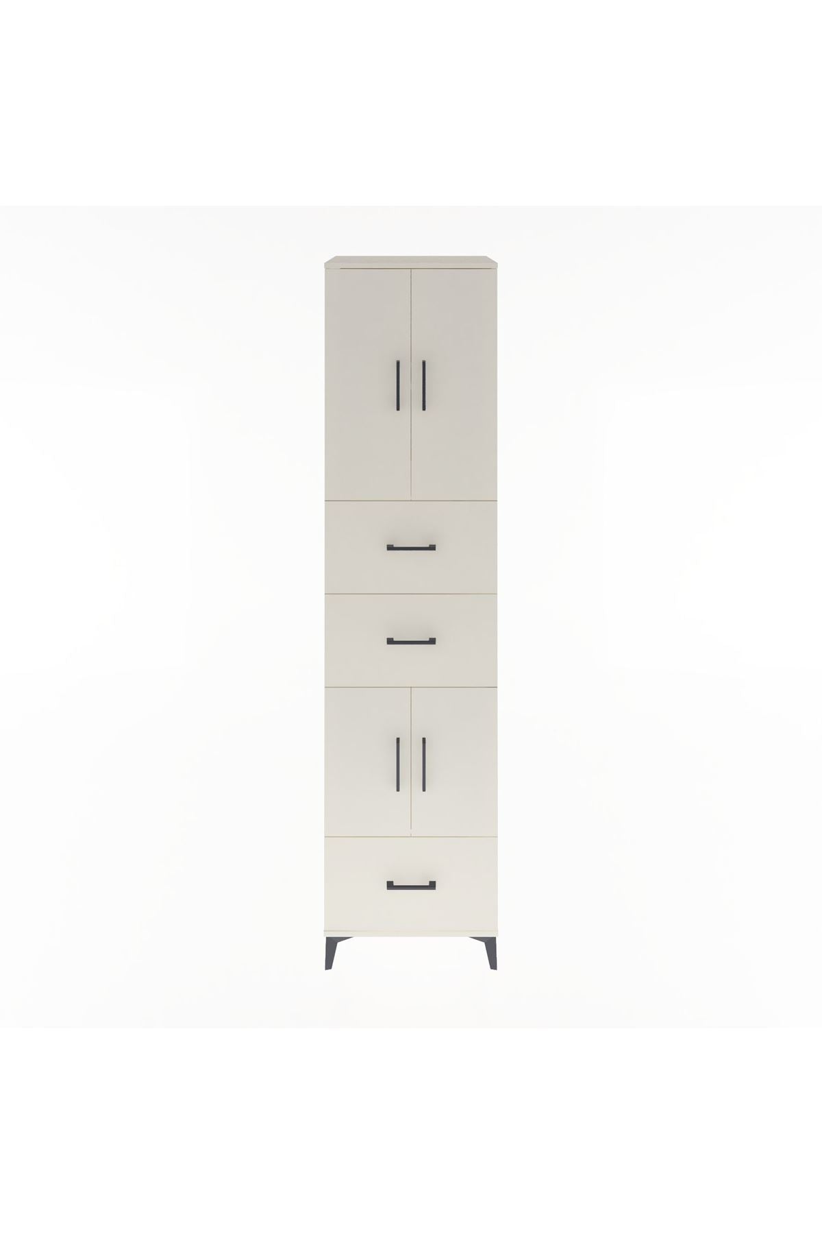 Hyperion Dolap 3 Raflı 3 Çekmeceli 4 Kapaklı 60x44x243 - S65M072V1B