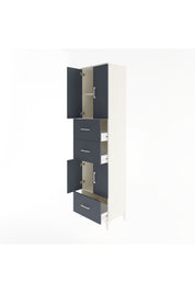 Hyperion Dolap 3 Raflı 3 Çekmeceli 4 Kapaklı 60x44x243 - S65M072V2B