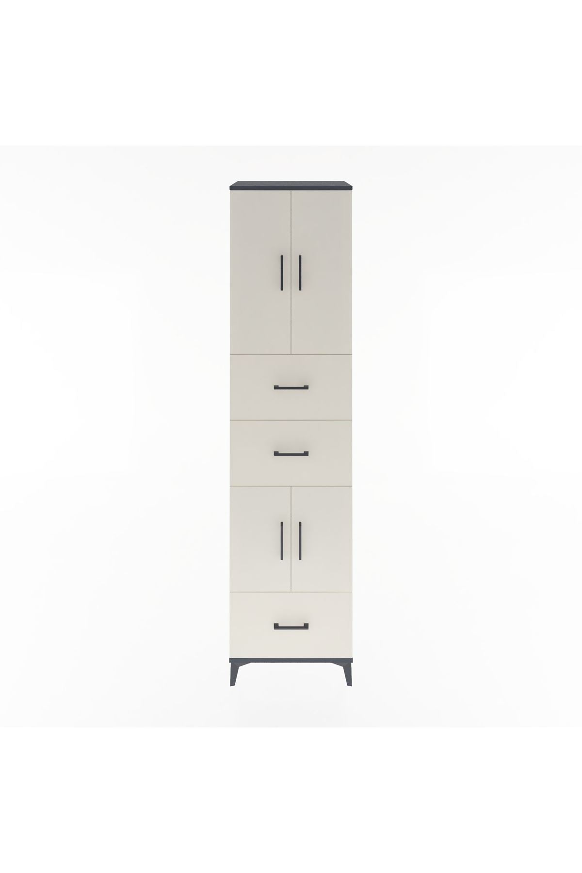 Hyperion Dolap 3 Raflı 3 Çekmeceli 4 Kapaklı 60x44x243 - S65M072V4B