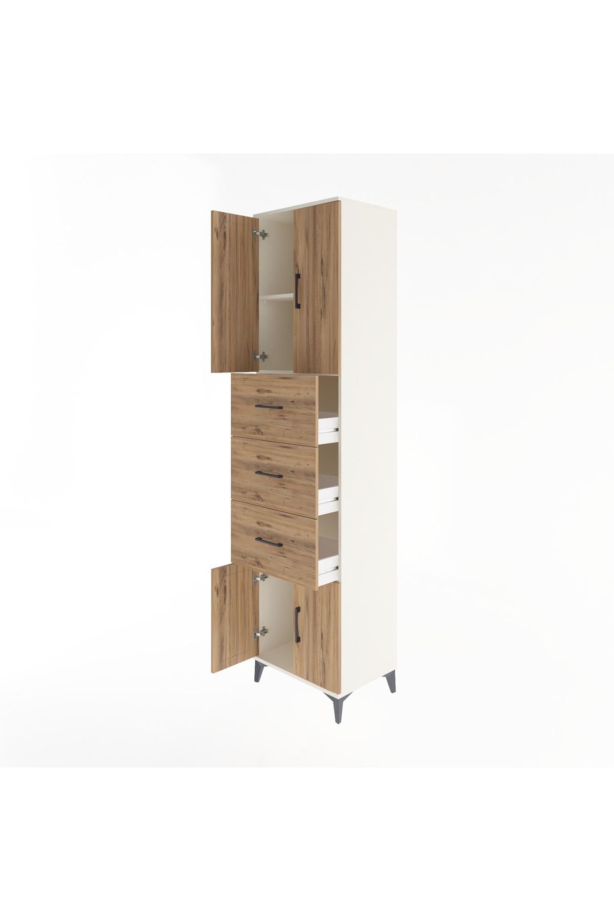 Hyperion Dolap 2 Raflı 3 Çekmeceli 4 Kapaklı 60x44x243 - S65M073V3B