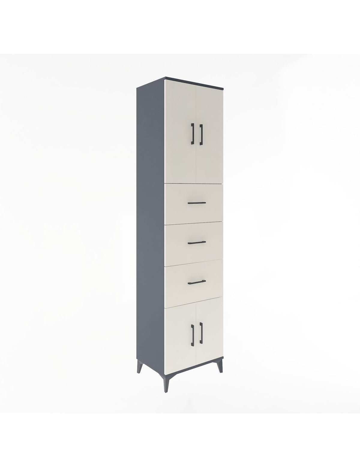Hyperion Dolap 2 Raflı 3 Çekmeceli 4 Kapaklı 60x44x243 - S65M073V4B
