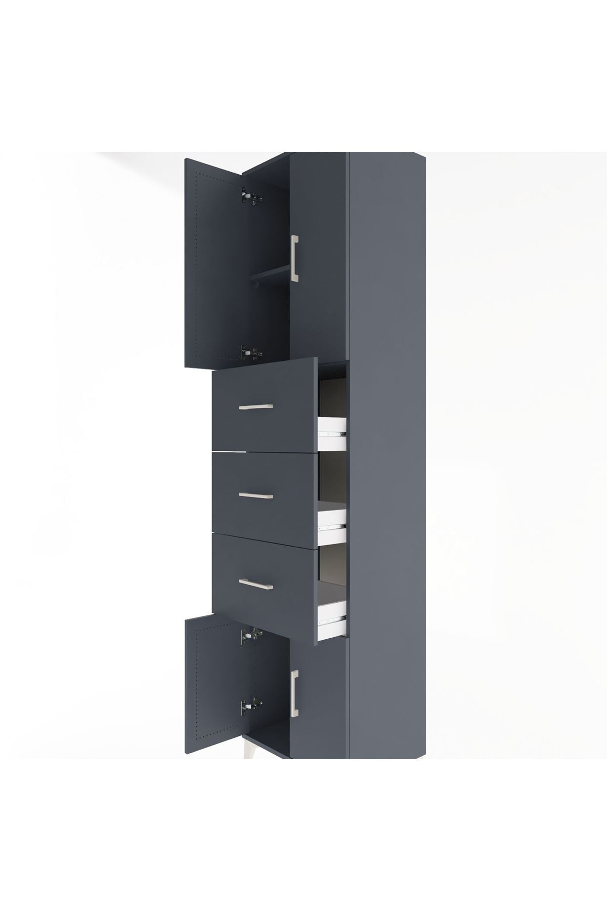 Hyperion Dolap 2 Raflı 3 Çekmeceli 4 Kapaklı 60x44x243 - S65M073V5B