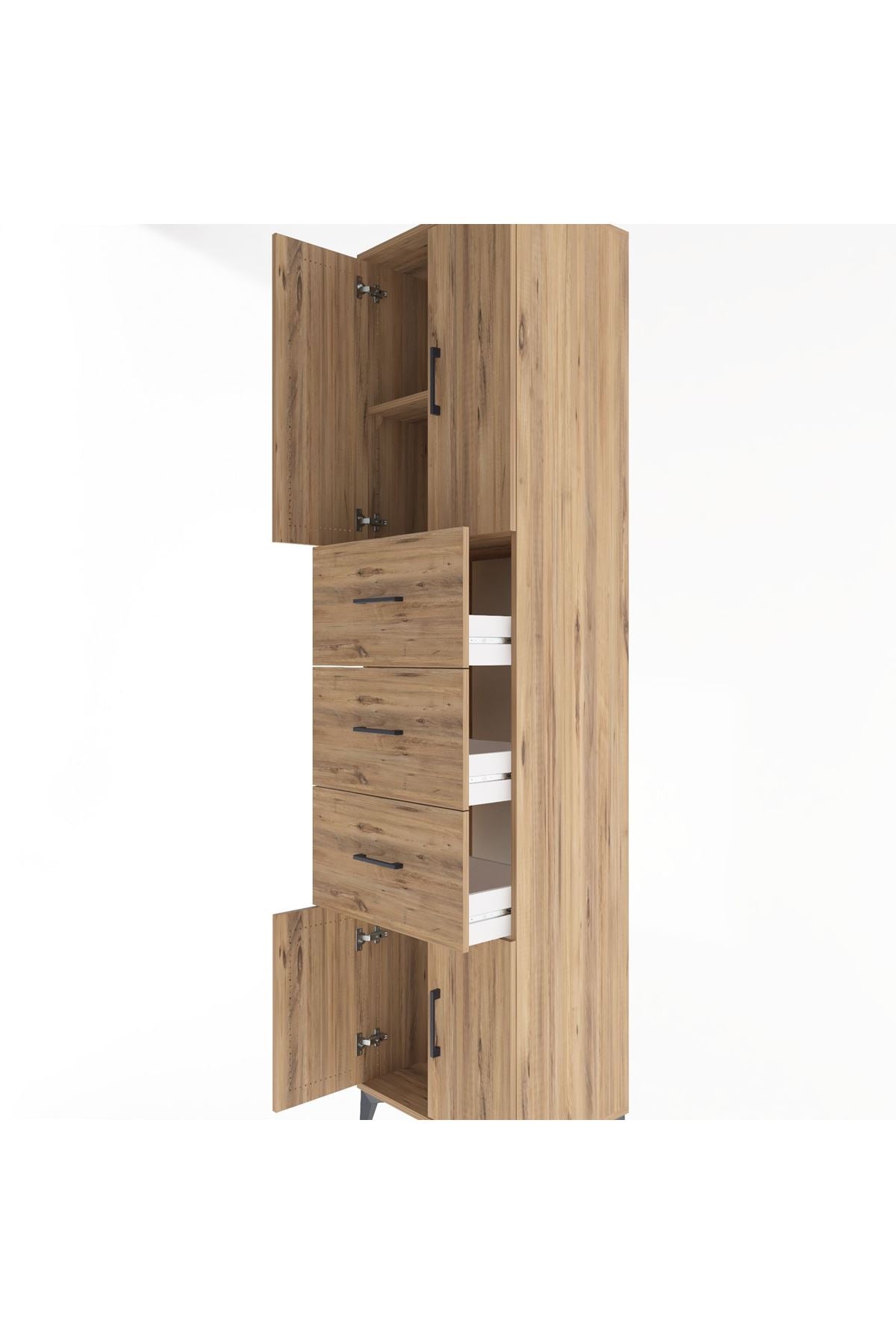 Hyperion Dolap 2 Raflı 3 Çekmeceli 4 Kapaklı 60x44x243 - S65M073V9B