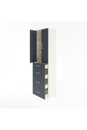 Hyperion Dolap 3 Raflı 4 Çekmeceli 2 Kapaklı 60x44x243 - S65M074V2B