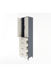 Hyperion Dolap 3 Raflı 4 Çekmeceli 2 Kapaklı 60x44x243 - S65M074V4B
