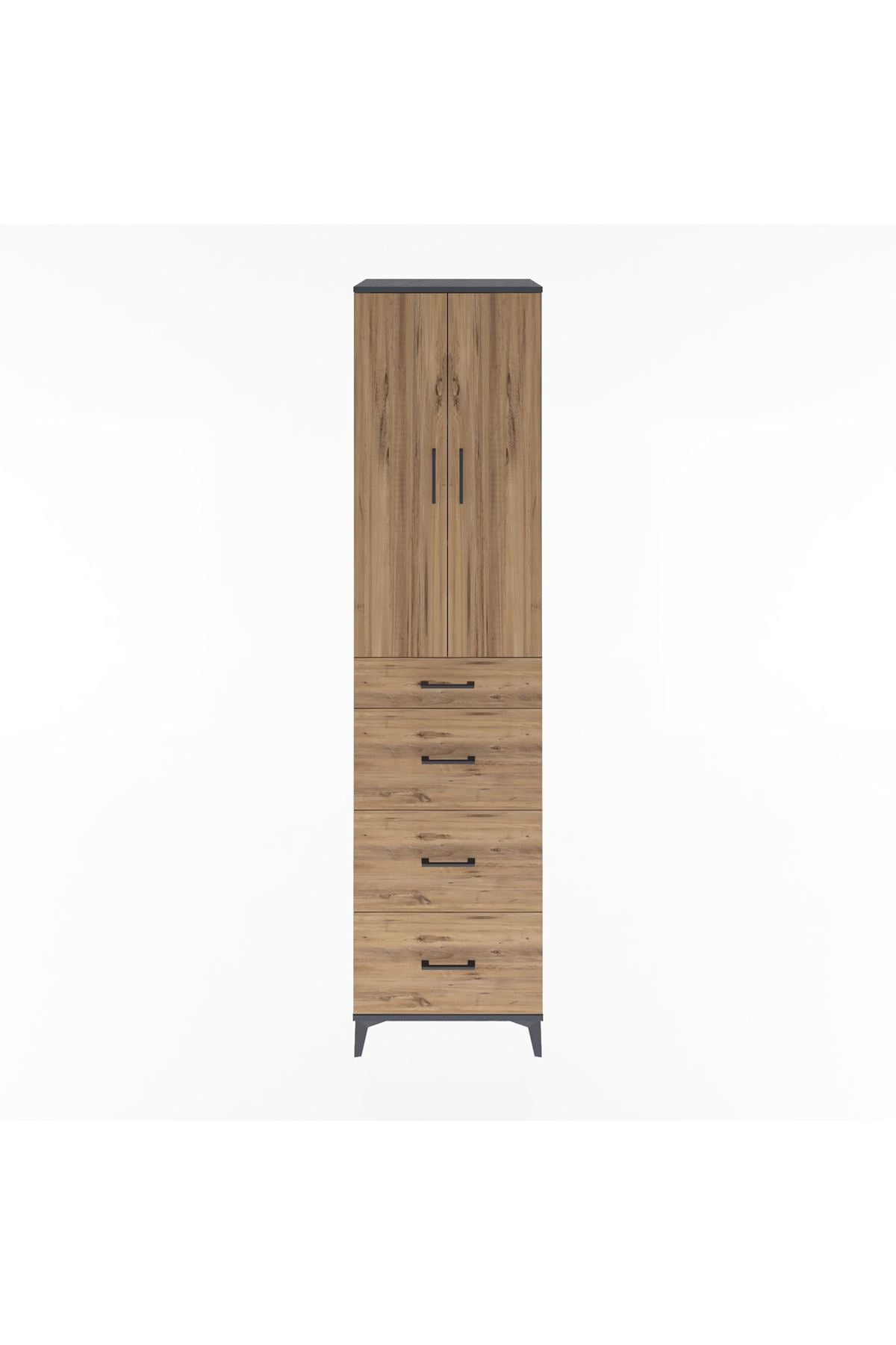 Hyperion Dolap 3 Raflı 4 Çekmeceli 2 Kapaklı 60x44x243 - S65M074V6B