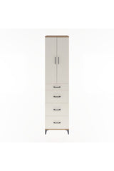 Hyperion Dolap 3 Raflı 4 Çekmeceli 2 Kapaklı 60x44x243