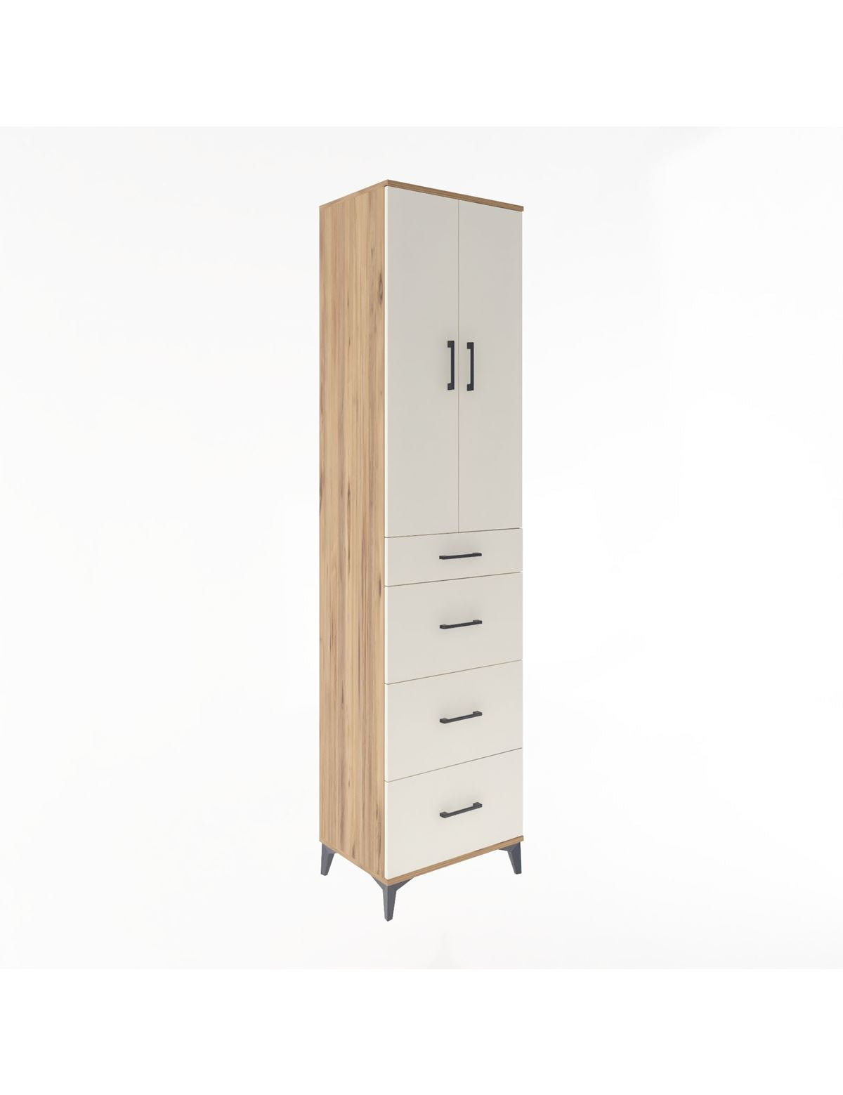 Hyperion Dolap 3 Raflı 4 Çekmeceli 2 Kapaklı 60x44x243 - S65M074V7B