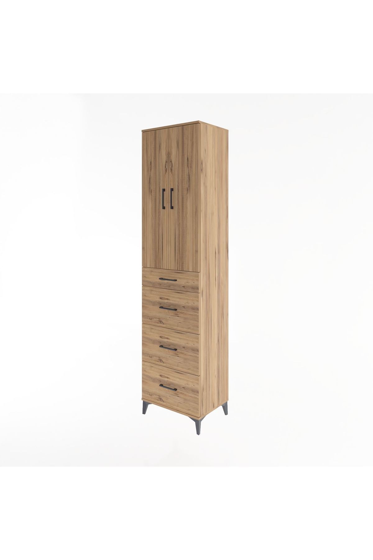 Hyperion Dolap 3 Raflı 4 Çekmeceli 2 Kapaklı 60x44x243 - S65M074V9B