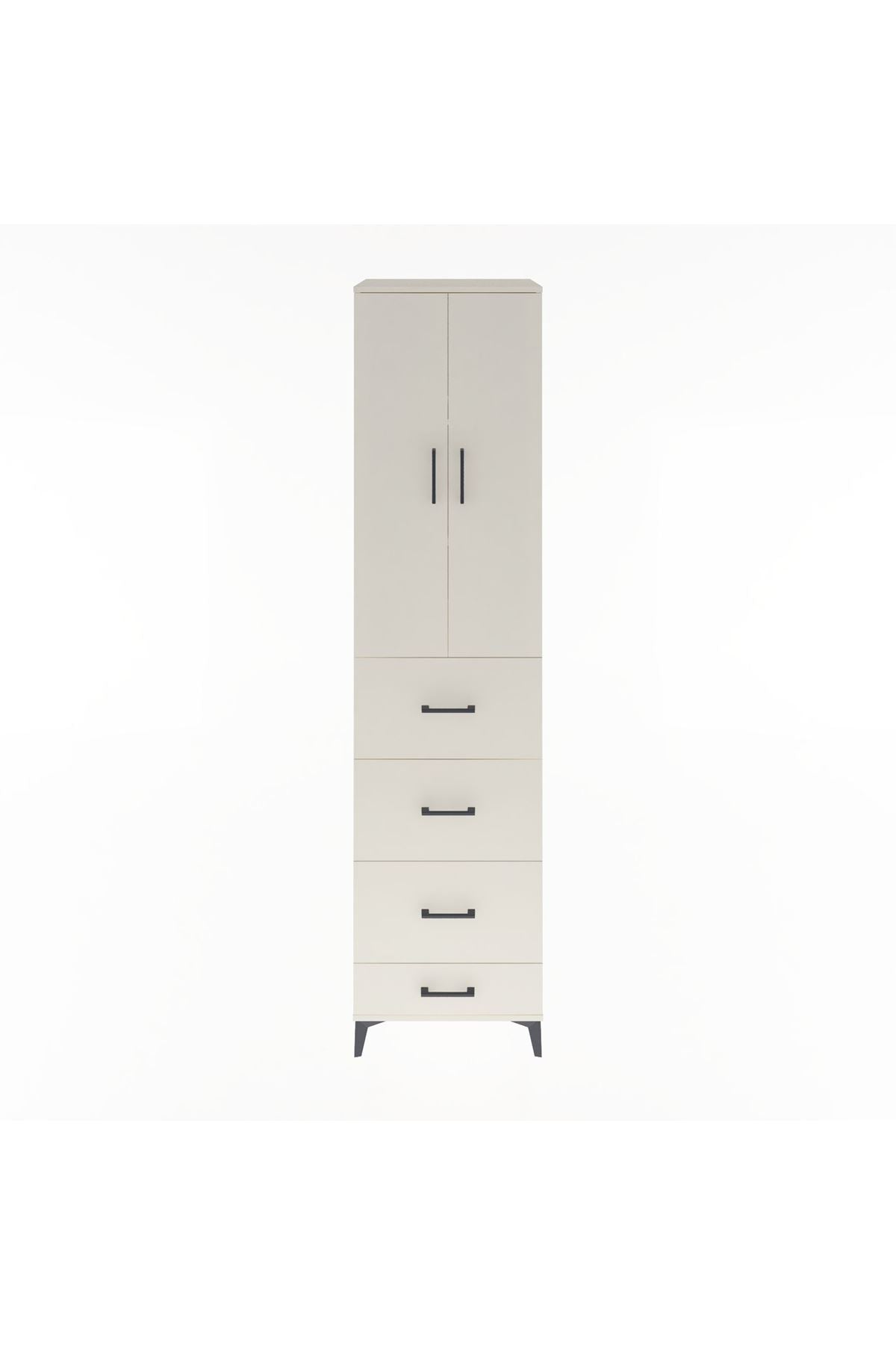 Hyperion Dolap 3 Raflı 4 Çekmeceli 2 Kapaklı 60x44x243 - S65M075V1B