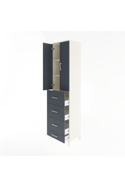 Hyperion Dolap 3 Raflı 4 Çekmeceli 2 Kapaklı 60x44x243 - S65M075V2B