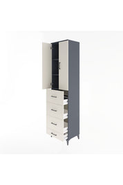 Hyperion Dolap 3 Raflı 4 Çekmeceli 2 Kapaklı 60x44x243 - S65M075V4B