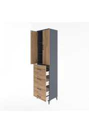 Hyperion Dolap 3 Raflı 4 Çekmeceli 2 Kapaklı 60x44x243 - S65M075V6B