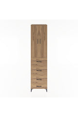 Hyperion Dolap 3 Raflı 4 Çekmeceli 2 Kapaklı 60x44x243