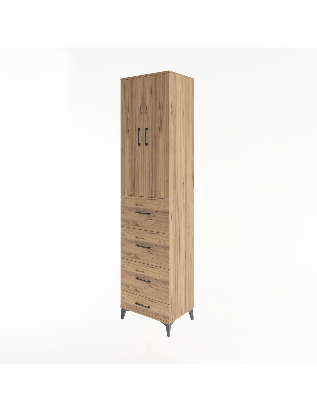 Hyperion Dolap 3 Raflı 4 Çekmeceli 2 Kapaklı 60x44x243 - S65M075V9B