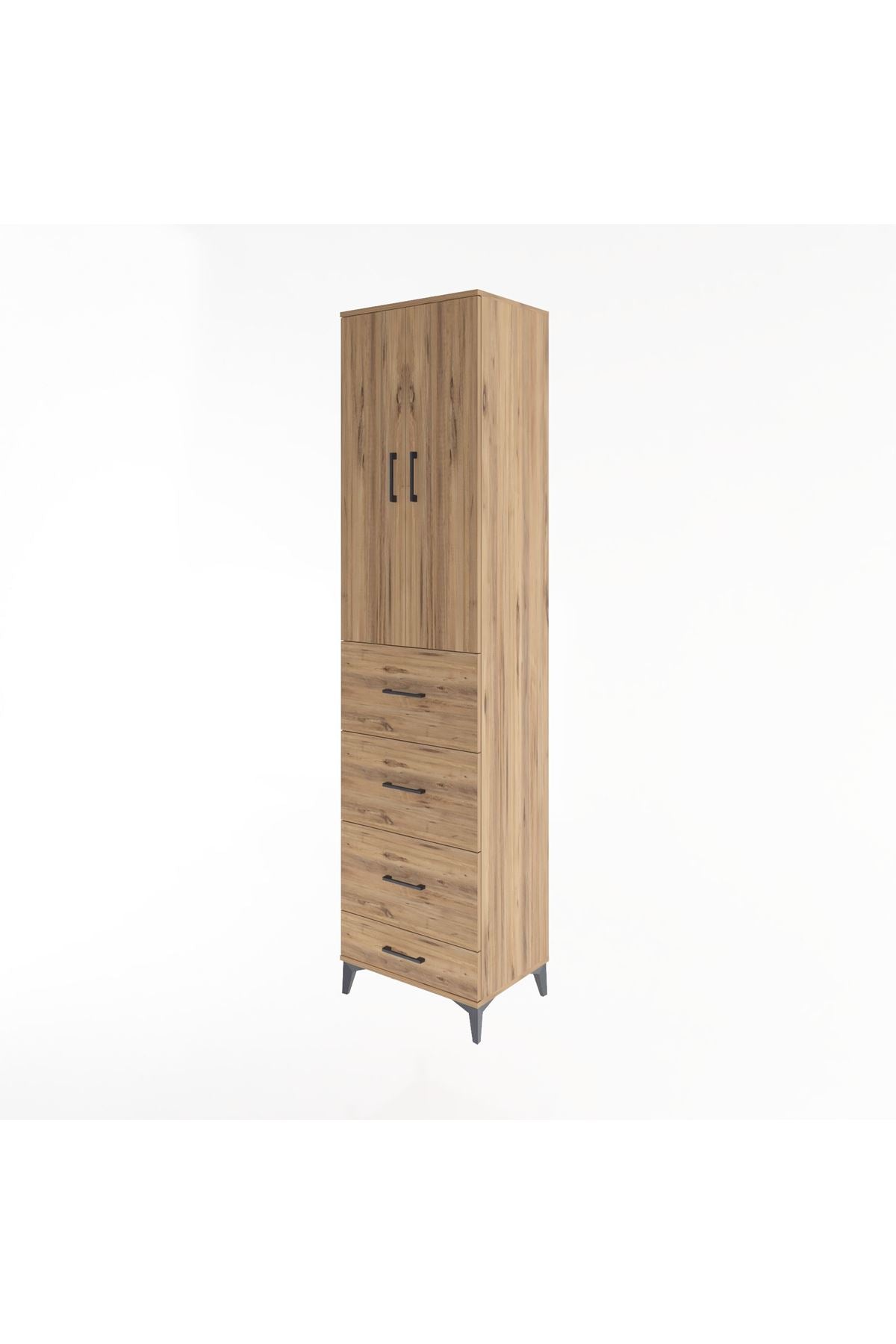 Hyperion Dolap 3 Raflı 4 Çekmeceli 2 Kapaklı 60x44x243 - S65M075V9B