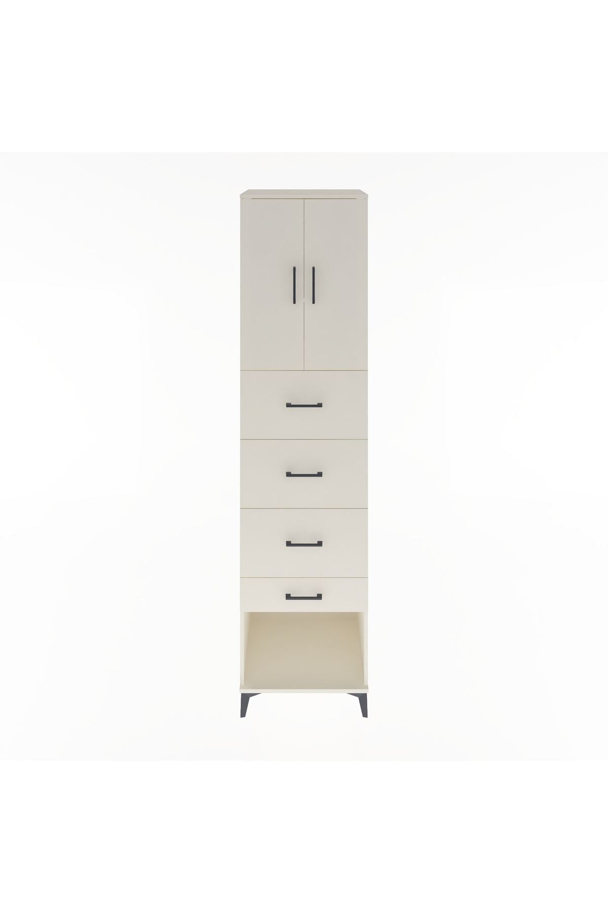 Hyperion Dolap 2 Raflı 4 Çekmeceli 2 Kapaklı 60x44x243 - S65M076V1B