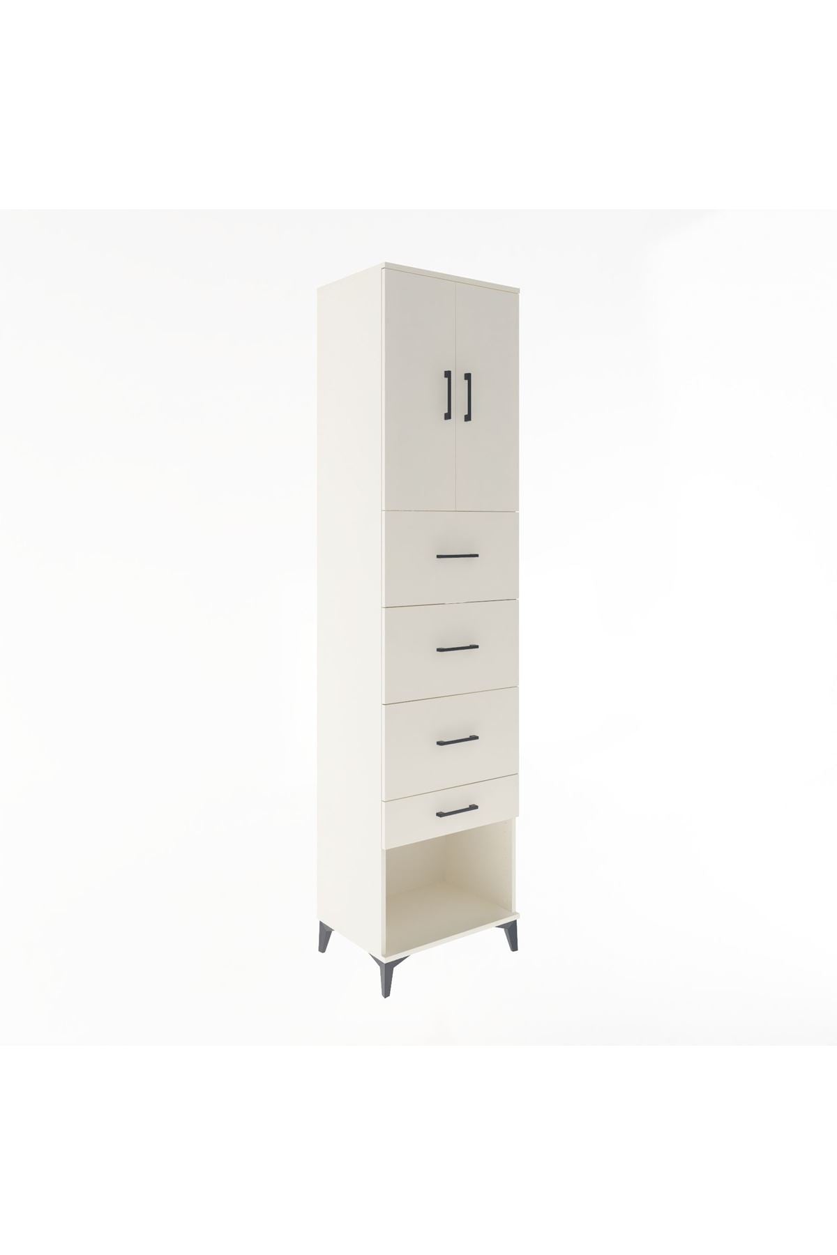 Hyperion Dolap 2 Raflı 4 Çekmeceli 2 Kapaklı 60x44x243 - S65M076V1B