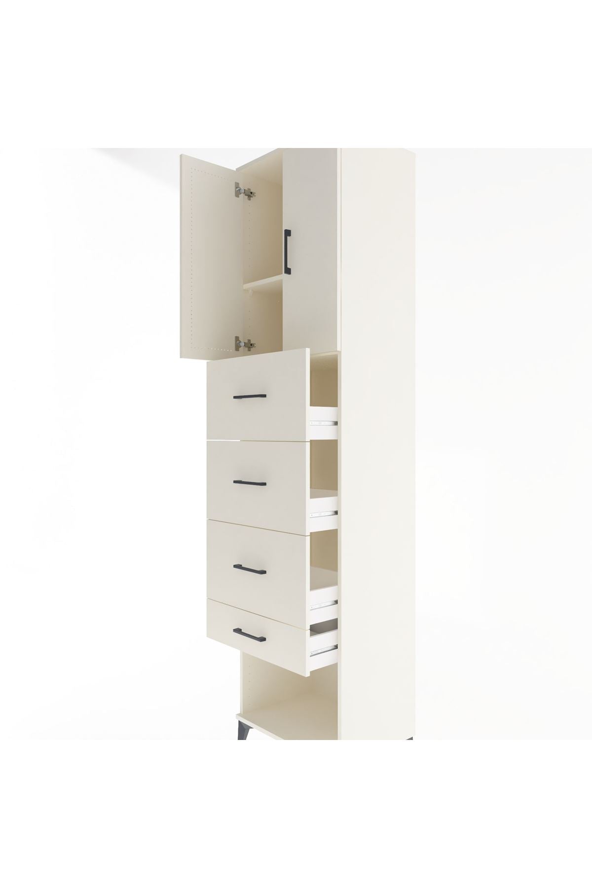 Hyperion Dolap 2 Raflı 4 Çekmeceli 2 Kapaklı 60x44x243 - S65M076V1B