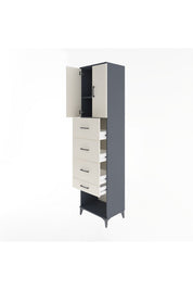 Hyperion Dolap 2 Raflı 4 Çekmeceli 2 Kapaklı 60x44x243 - S65M076V4B